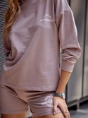 Damen-Sportset: Sweatshirt und Cappuccino-Shorts FI757 – Online-Shop – Boutique